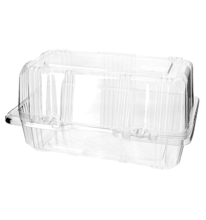 Embalagem Tampa Bisagra PET Pasteleria 18x9,5x10cm (220 Uds) Embalagem Tampa Bisagra PET Pasteleria 18x9,5x10cm (220 Uds)