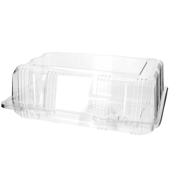 Embalagem Tampa Bisagra PET Pasteleria 22x14,5x8cm (220 Uds) Embalagem Tampa Bisagra PET Pasteleria 22x14,5x8cm (220 Uds)