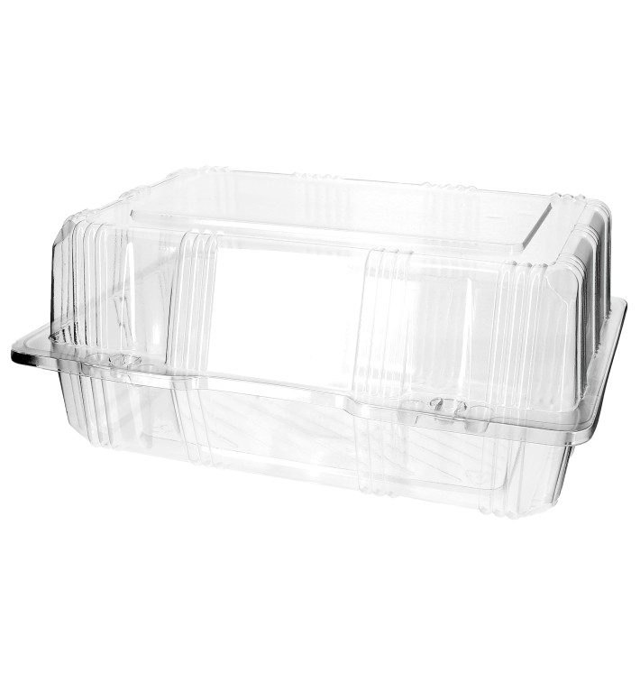 Embalagem Tampa Bisagra PET Pasteleria 22x14,5x10cm (220 Uds) Embalagem Tampa Bisagra PET Pasteleria 22x14,5x10cm (220 Uds)