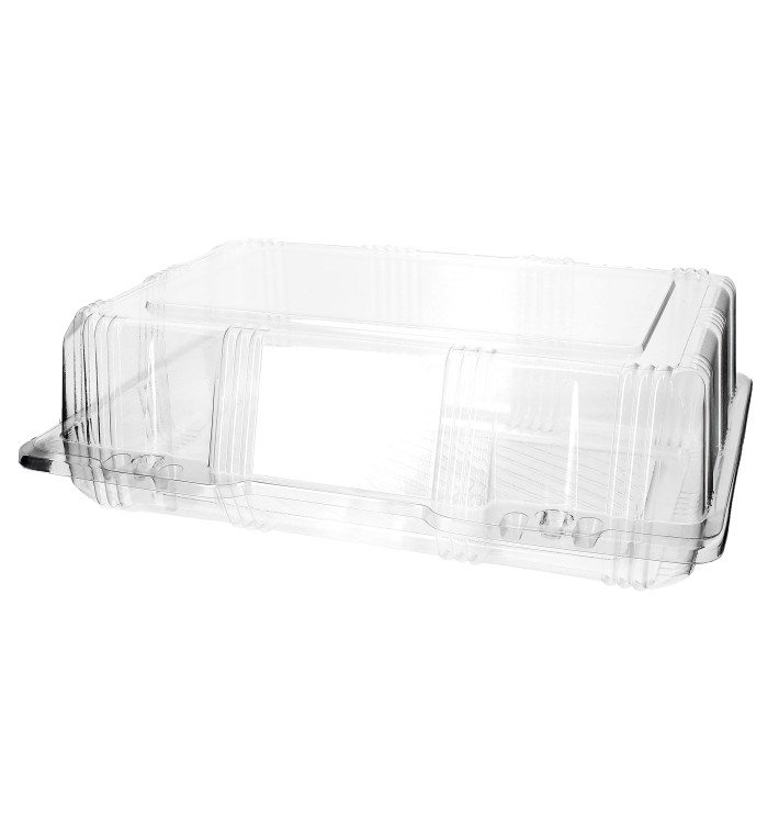 Embalagem Tampa Bisagra PET Pasteleria 25x17x8cm (220 Uds) Embalagem Tampa Bisagra PET Pasteleria 25x17x8cm (220 Uds)