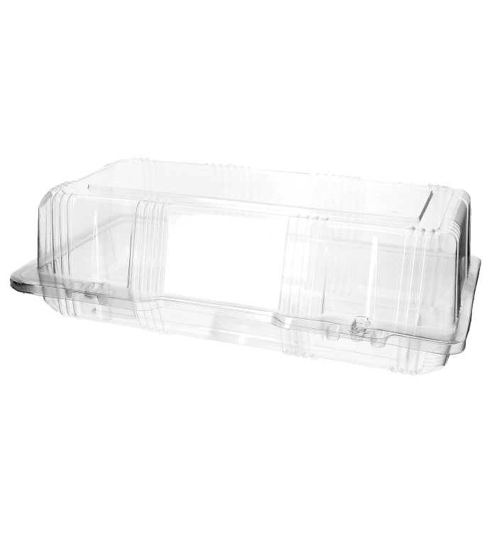 Embalagem Tampa Bisagra PET Pasteleria 26x13x8cm (220 Uds) Embalagem Tampa Bisagra PET Pasteleria 26x13x8cm (220 Uds)