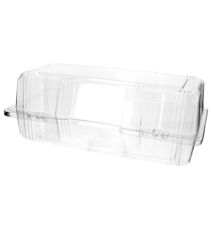 Embalagem Tampa Bisagra PET Pasteleria 26x13x10cm (220 Uds) Embalagem Tampa Bisagra PET Pasteleria 26x13x10cm (220 Uds)