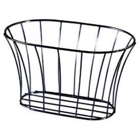Cesta Oval en Aço Preto 210x127x127mm (12 Uds)