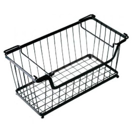 Cesta Empilhável com Asas Aço Preto 330x275x227mm (12 Uds)
