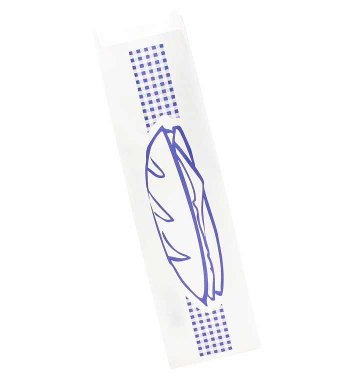 Saco de Papel Sanduiche Azul 9+5x32 cm (250 Uds) Saco de Papel Sanduiche Azul 9+5x32 cm (250 Uds)