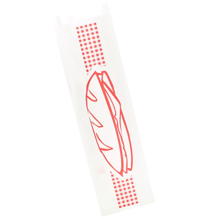 Saco de Papel Sanduiche Vermelho 9+5x32cm (1000 Uds) Saco de Papel Sanduiche Vermelho 9+5x32cm (1000 Uds)