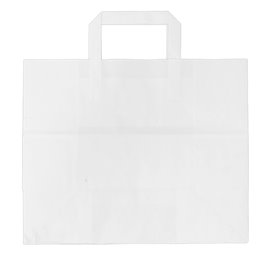 Saco Papel Branco Asas 70g 32+20x23cm (250 Uds)