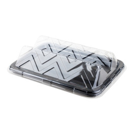 Tampa Plastico Trasp. Bandeja 35x24x8cm (50 Uds)