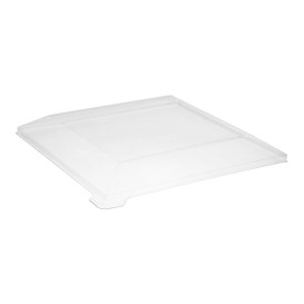 Tampa Plastico PET Transparente 17x17cm (25 Uds)