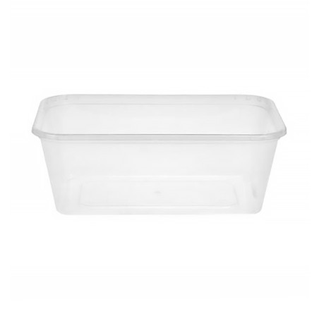Embalagens Platico Rectangular Transp. 750ml (50 Uds)