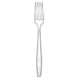 Garfo de Plástico Premium PS Transparente 190mm (50 Uds)