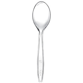 Colher de Plástico Premium PS Transparente 190mm (50 Uds)
