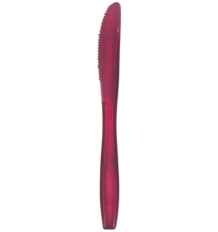 Faca de Plástico PS Premium Bodeaux 190mm (50 Uds) Faca de Plástico PS Premium Bodeaux 190mm (50 Uds)