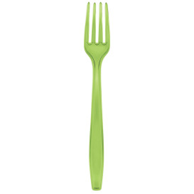 Garfo de Plástico PS Premium Verde Lima 190mm (50 Uds)