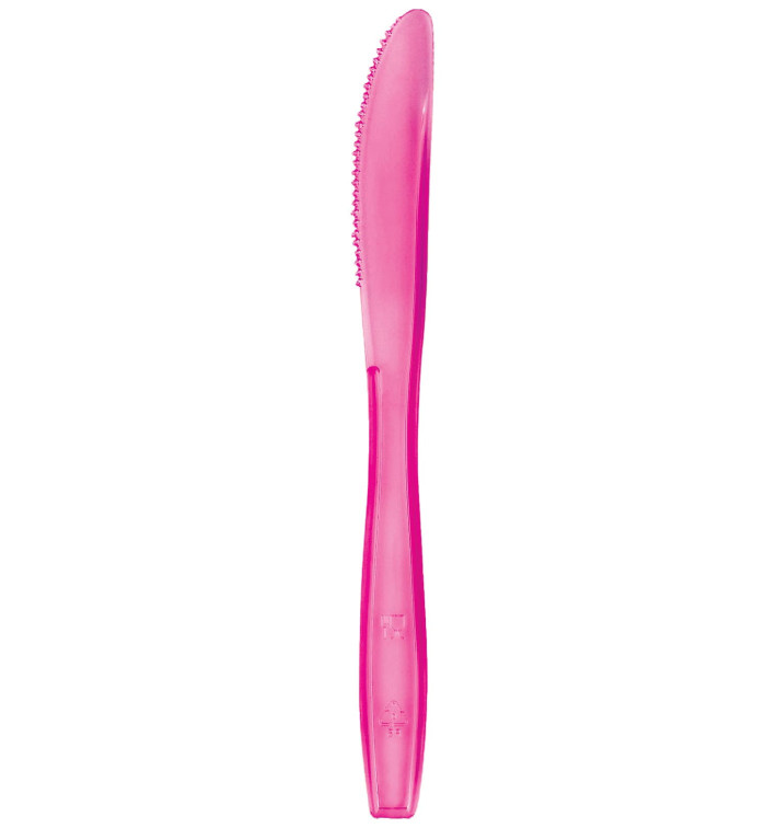 Faca de Plástico PS Premium Fucsia 190mm (1000 Uds) Faca de Plástico PS Premium Fucsia 190mm (1000 Uds)