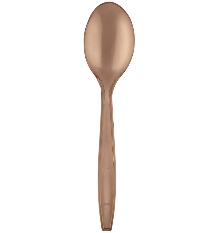 Colher de Plástico PS Premium Marrom 190mm (50 Uds) Colher de Plástico PS Premium Marrom 190mm (50 Uds)