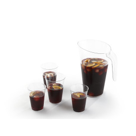 Copo Plastico PS Injetado Transparente 250ml (25 Uds)
