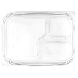 Tampa Plana de Plastico para Embalagem PET 22x16cm (75 Uds)