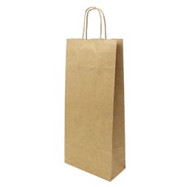 Saco Papel Kraft porta Garrafas 18+8x39cm (300 Uds)