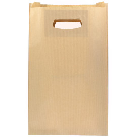 Saco Papel Kraft Asas Vazadas 70g 24+7x37cm (50 Uds)