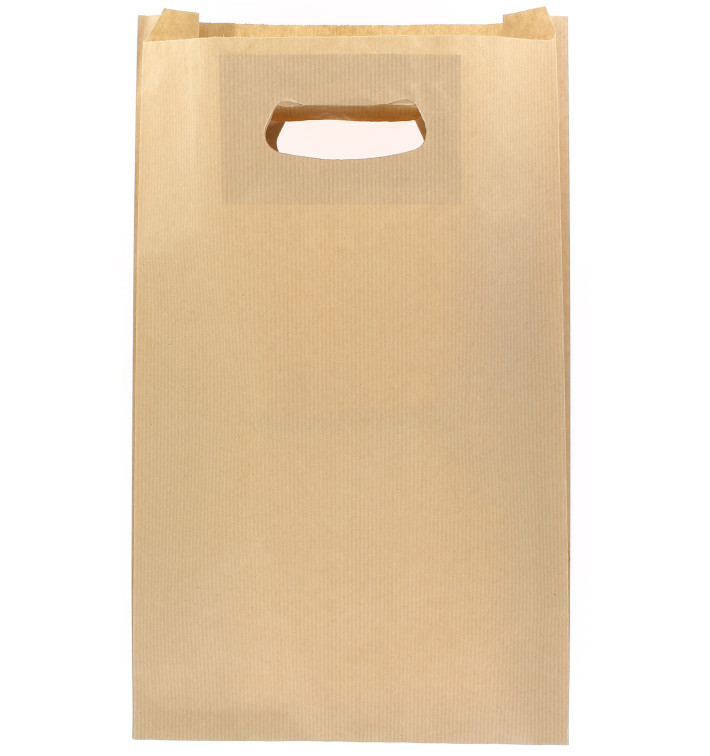 Saco Papel Kraft Asas Vazadas 70g 24+7x37cm (50 Uds) Saco Papel Kraft Asas Vazadas 70g 24+7x37cm (50 Uds)