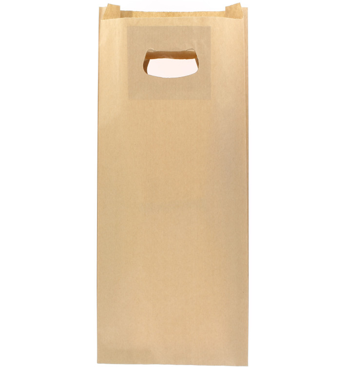 Saco Papel Kraft Asas Vazadas 60g 18+6x32cm (50 Uds) Saco Papel Kraft Asas Vazadas 60g 18+6x32cm (50 Uds)