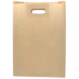 Saco Papel Kraft Asas Vazadas 70g 31+8x42cm (50 Uds)