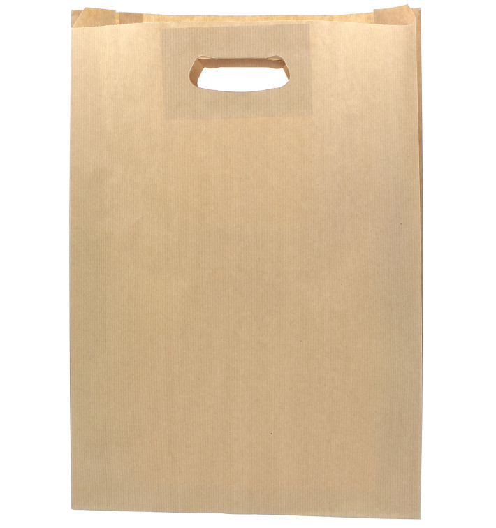 Saco Papel Kraft Asas Vazadas 70g 31+8x42cm (50 Uds) Saco Papel Kraft Asas Vazadas 70g 31+8x42cm (50 Uds)