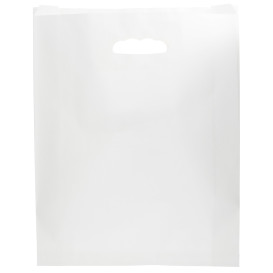 Saco Papel Branco Asas Vazadas 70g 41+10x42cm (50 Uds)