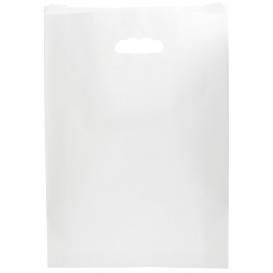 Saco Papel Branco Asas Vazadas 70g 31+8x42cm (50 Uds)