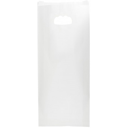 Saco Papel Branco Asas Vazadas 60g 18+6x32cm (500 Uds)