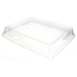 Tampa Alta Plastico Trasp. Bandeja 316x265mm (25 Uds)