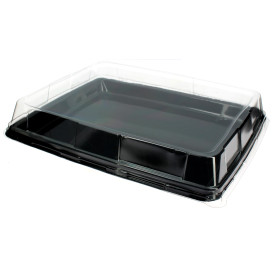 Tampa Alta Plastico Trasp. Bandeja 316x265mm (25 Uds)