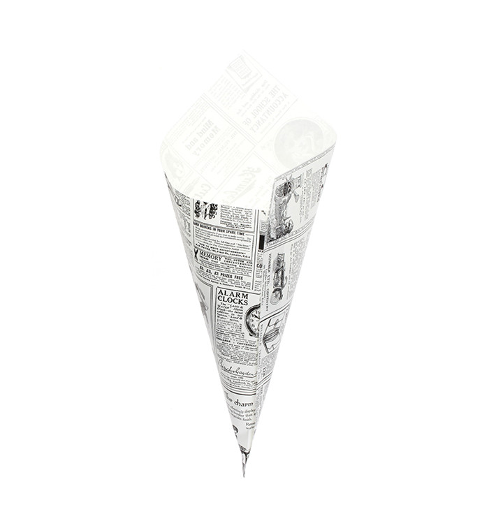 Cone de Papel Antigordura 340mm 400g (250 Uds) Cone de Papel Antigordura 340mm 400g (250 Uds)