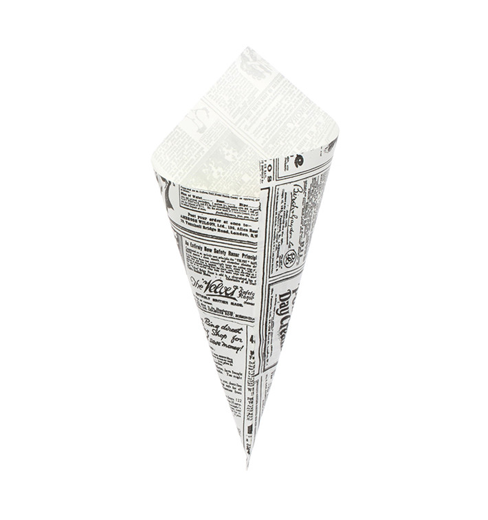 Cone de Papel Antigordura 295mm 250g (250 Uds) Cone de Papel Antigordura 295mm 250g (250 Uds)