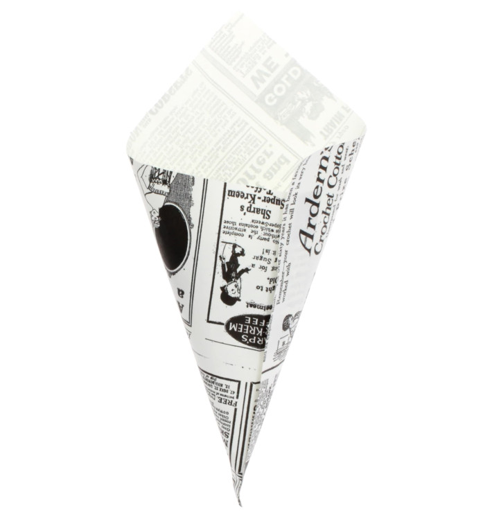 Cone de Papel Antigordura 200mm 70g (250 Uds) Cone de Papel Antigordura 200mm 70g (250 Uds)