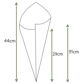 Cone de Papel Kraft 420mm 600g (200 Uds)