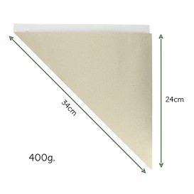 Cone de Papel Kraft 340mm 400g (1.000 Uds)