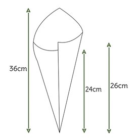 Cone de Papel Kraft 340mm 400g (1.000 Uds)