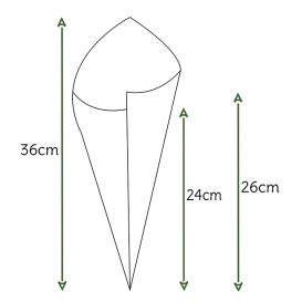 Cone de Papel Kraft 340mm 400g (200 Uds)