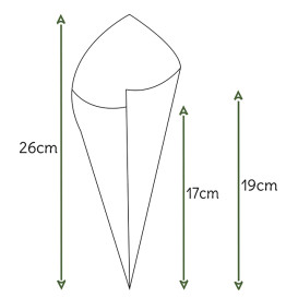 Cone de Papel Kraft 240mm 100g (200 Uds)