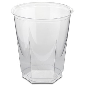 Copo Plastico Hexagonal PS Cristal 250ml (1250 Uds)