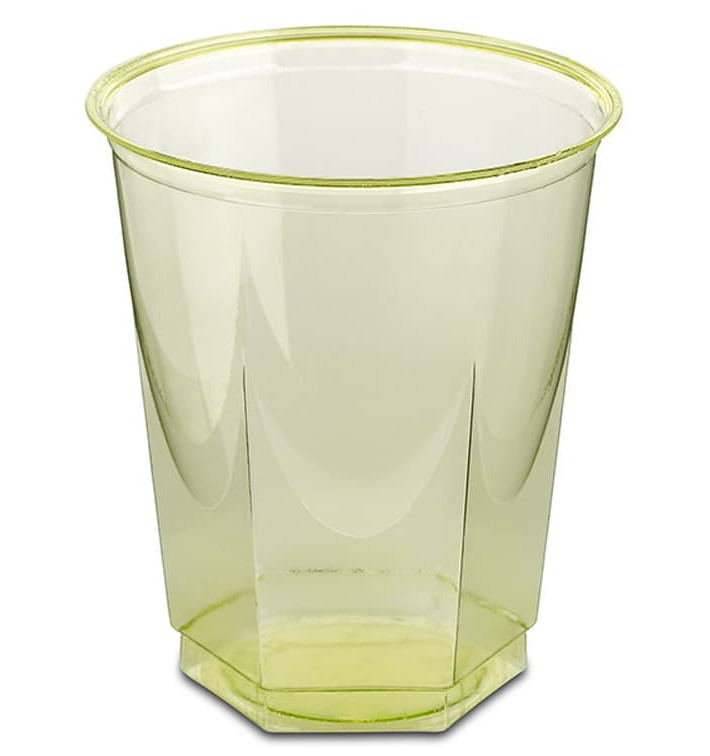 Copo Plastico Hexagonal PS Cristal Pistache 250ml (10 Uds) Copo Plastico Hexagonal PS Cristal Pistache 250ml (10 Uds)
