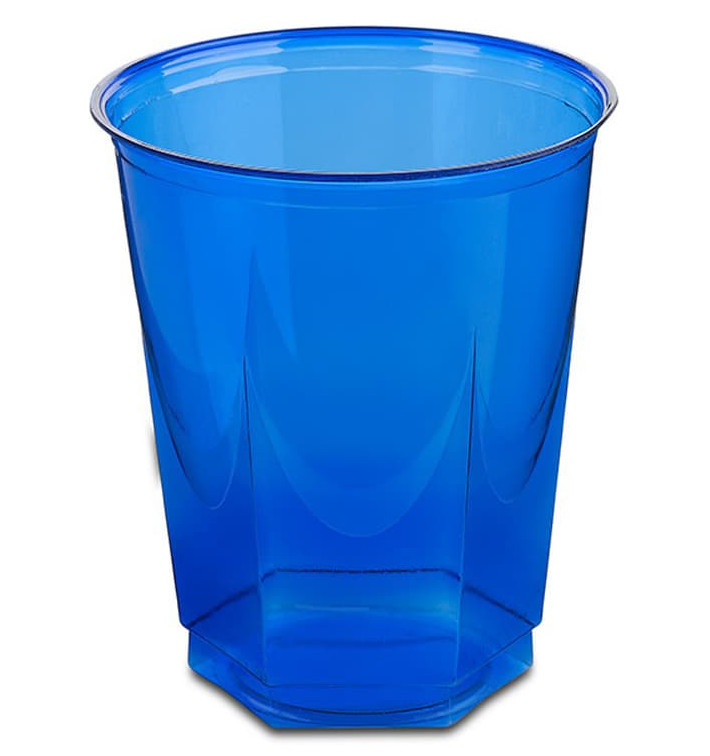 Copo Plastico Hexagonal PS Cristal Azul 250ml (10 Uds) Copo Plastico Hexagonal PS Cristal Azul 250ml (10 Uds)