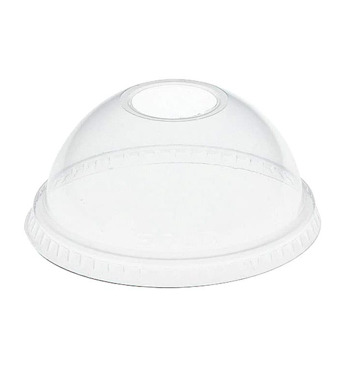 Tampa Cúpula Perfurada PET Cristal Ø8,3cm (100 Uds) Tampa Cúpula Perfurada PET Cristal Ø8,3cm (100 Uds)