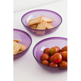 Tigela PS Cristal Duro Berinjela 400ml Ø14cm (4 Uds)