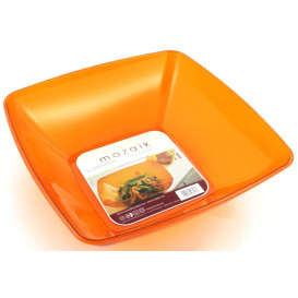 Tigela PS Cristal Duro Laranja 3500ml 28x28cm (1 Ud)