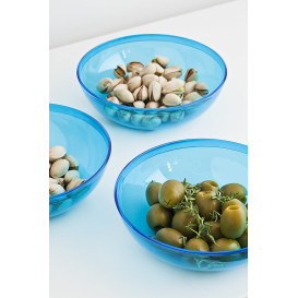 Tigela PS Cristal Duro Turquesa 400ml Ø14cm (4 Uds)