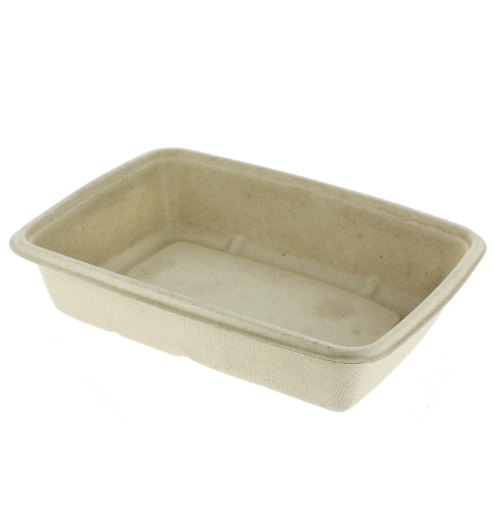 Embalagem Cana-de-açúcar PLA 825ml 21x16x5cm (300 Uds)