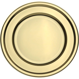 BaixoPrato Plastico Redondo Ouro 30 cm (5 Uds)